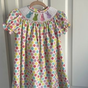 Be Mine Smocked Peep Dress Easter 2T